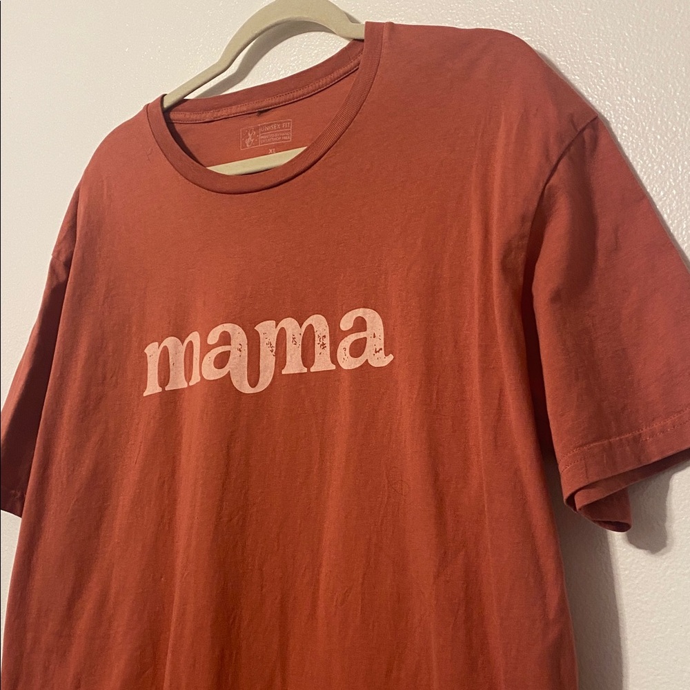 Cotton Mama Tee shirt in Burnt orange size XL Pit to Pit 23 inches length 31 in